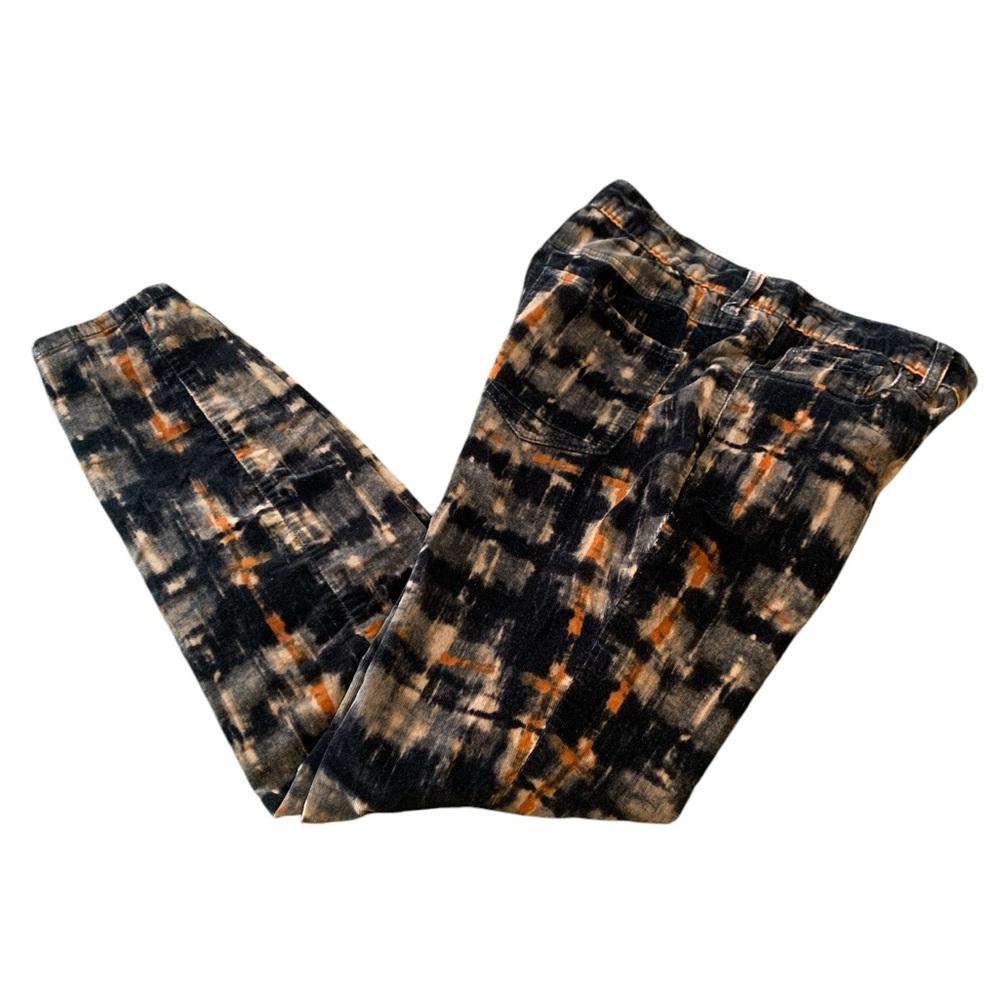Free People Women’s Black & Orange Corduroy Tie Dye Velvet Jeans. 31. SKU 245